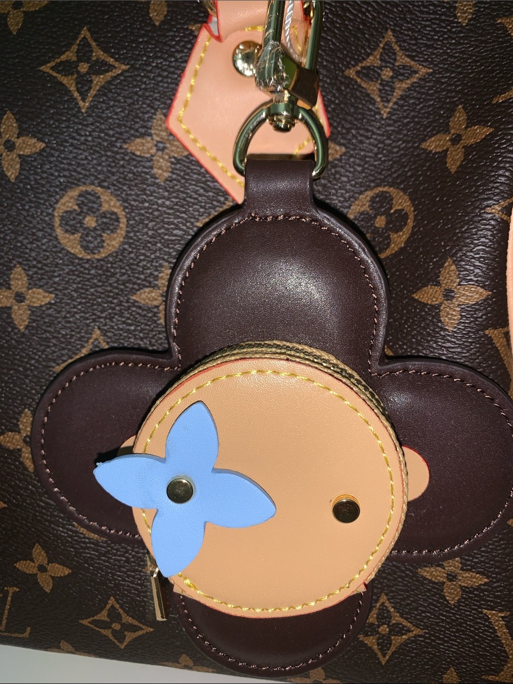 Vivienne Leather purse/bag charm Pouch keychain